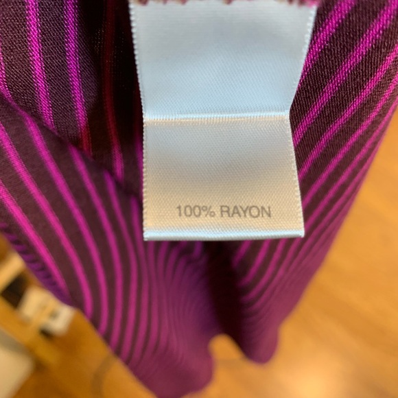 Avenue Stripped Black & Pink Tank Top Size 26/28 - Picture 5 of 6